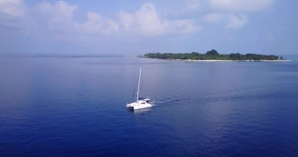 Barco Crucero Lujo Increíble Súper Yate Isla Exótica Bahamas Caribe — Vídeo de stock