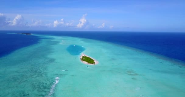 Letecký Výhled Moře Letní Scéna Gili Trawangan Indonésie — Stock video