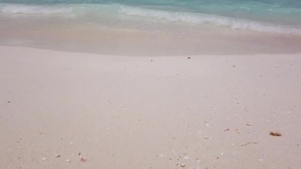 Нежные Волны Белом Пляже Мальдивах — стоковое видео