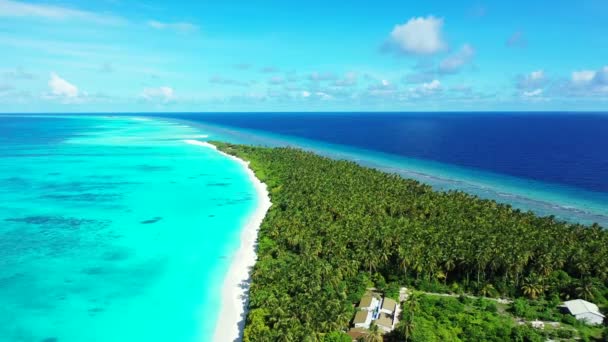 Strahlend Türkisfarbene Meereslandschaft Pauschalreisen Sommer Nach Bali Indonesien — Stockvideo