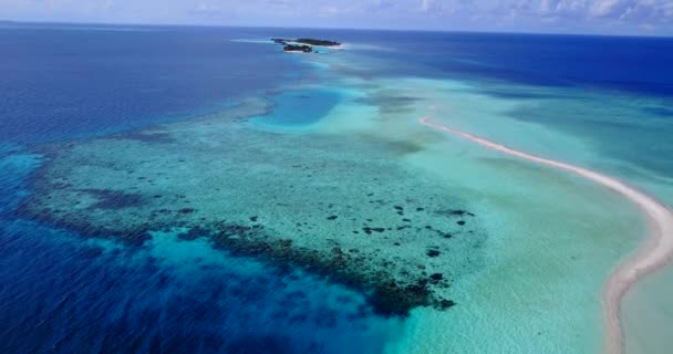 Luchtfoto Van Zeegezichten Reis Naar Barbados Caribisch Gebied — Stockvideo