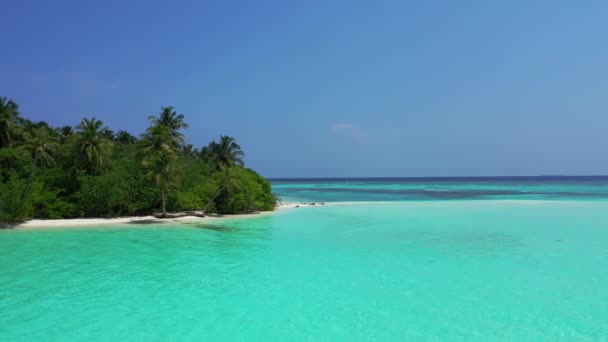 Ilha Verde Mar Azul Turquesa Verão Relaxar Tailândia Ásia — Vídeo de Stock