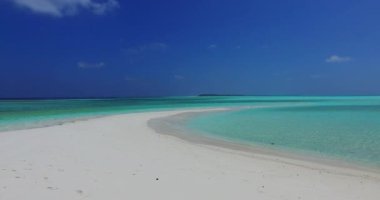 Coastal area with shallow water in the morning. Enjoying nature of Dominican Republic, Caribbean.  