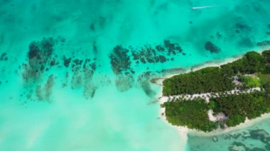 Adadaki turkuaz deniz kenarı. Bali 'nin tropikal doğası.