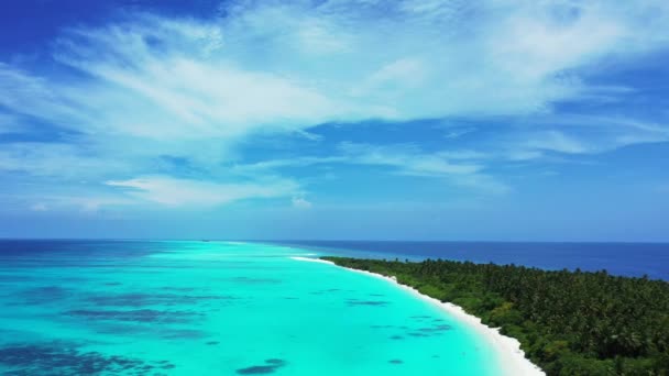 Καταπληκτική Θέα Drone Της Εξωτικής Τροπικής Παραλίας Στο Νησί Της — Αρχείο Βίντεο