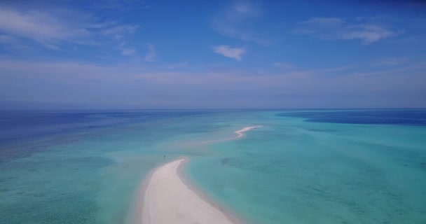 Wit Zandpad Turquoise Zee Tropisch Paradijs Bora Bora Frans Polynesië — Stockvideo