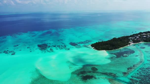 Μπαρμπάντος Εκπληκτική Θέα Νησιά Στην Καραϊβική Καταπληκτικά Πράσινα Νησιά Γαλαζοπράσινη — Αρχείο Βίντεο