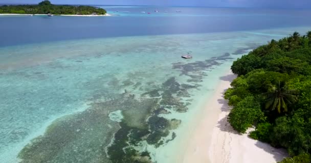Szene Meer Bei Tag Natur Der Bahamas Karibik — Stockvideo