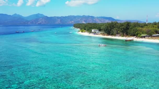 Meereslandschaft Mit Bergen Hintergrund Sommerentspannung Thailand Asien — Stockvideo