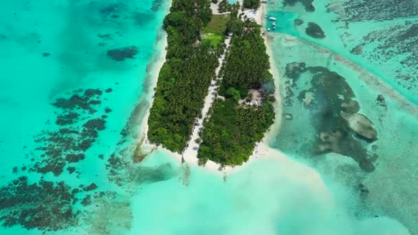 Luftaufnahme Der Grünen Insel Mit Türkisfarbenem Meer Sommerszene Jamaika Karibik — Stockvideo