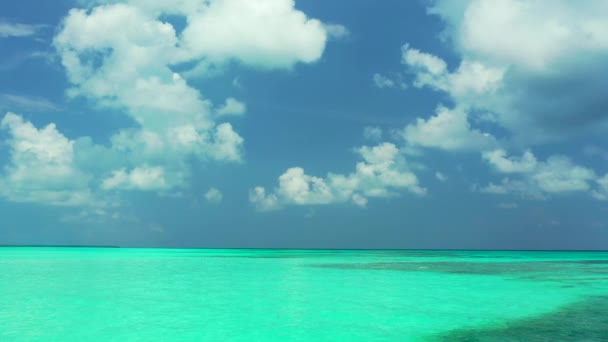 Costa Con Agua Turquesa Brillante Relajación Verano Bora Bora Polinesia — Vídeo de stock