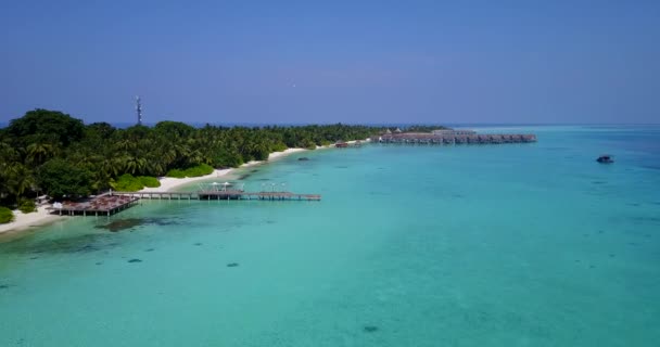 Drone Vista Sul Mare Sull Isola Scena Naturale Giamaica Caraibi — Video Stock