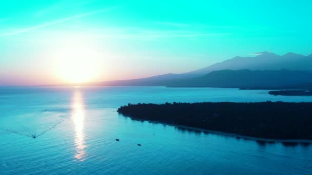 Sonnenuntergang Meer Reise Nach Bora Bora Französisch Polynesien — Stockvideo