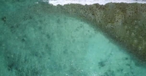 Voando Acima Das Ondas Mar Movimento Férias Bali — Vídeo de Stock