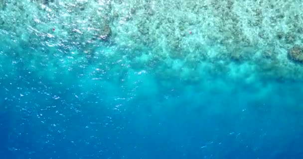 Drohnenblick Über Türkisblauem Flachwasser Sommerreise Auf Bali — Stockvideo