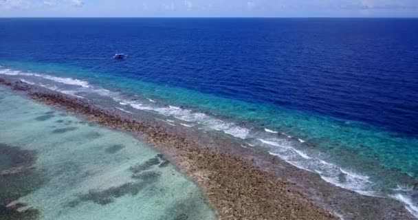 Arrecife Rocoso Velero Fondo Vacaciones Tropicales Bali — Vídeo de stock