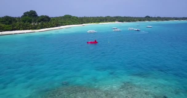 Διασχίσεις Γύρω Από Νησί Τροπικές Διακοπές Μπαχάμες Καραϊβική — Αρχείο Βίντεο
