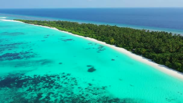 Türkis Blaues Meer Auf Der Insel Sommerurlaub Nach Bali Indonesien — Stockvideo