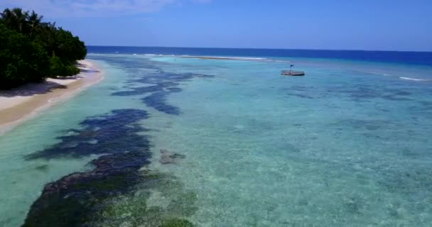 Daerah Pantai Dengan Rumput Laut Bagian Bawah Liburan Eksotis Bali — Stok Video