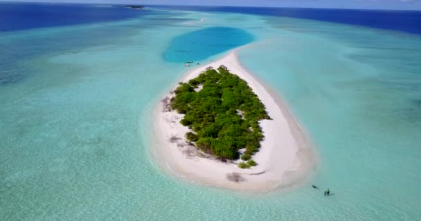 Klein Eiland Vanaf Top Tropisch Paradijs Van Barbados Caribisch Gebied — Stockvideo