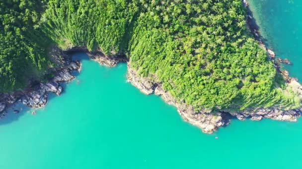 Bright Turquoise Marine Koh Samui Idyllic Scene Thailand Asia — Stock Video