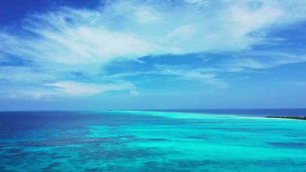 Bright Turquoise Seaside View Tropical Paradise Bora Bora French Polynesia — Stock Video