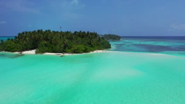 Jasne Sceny Morskie Turkusowym Morzem Letni Relaks Bora Bora Polinezja — Wideo stockowe