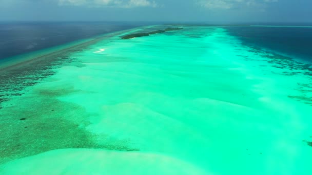 明るい海の自然背景 バハマの牧歌的なシーン カリブ海 — ストック動画