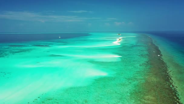 Helder Turquoise Oceaanlandschap Met Witte Zandstranden Landschappen Jamaica Caribisch Gebied — Stockvideo