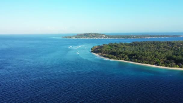 Vista Para Paisagem Marinha Diurna Verão Ensolarado Natureza Bali — Vídeo de Stock