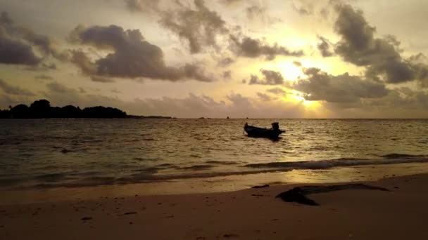 Hora Del Atardecer Mar Magnifica Naturaleza Malasia Asia — Vídeos de Stock