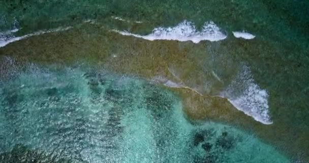 Естественный Фон Волнистой Морской Воды Тропическая Поездка Барбадос Карибы — стоковое видео