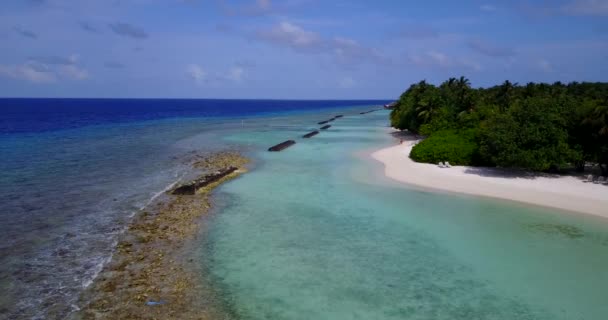 Kustlijn Bij Zonnig Warm Weer Natuurlandschap Bali Indonesië — Stockvideo
