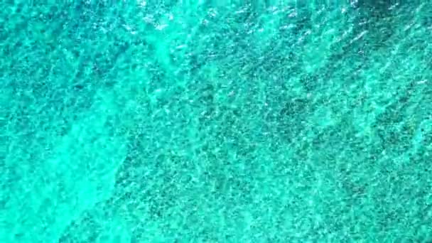 Widok Góry Przejrzystej Niebieskiej Płytkiej Wody Naturalna Scena Bora Bora — Wideo stockowe