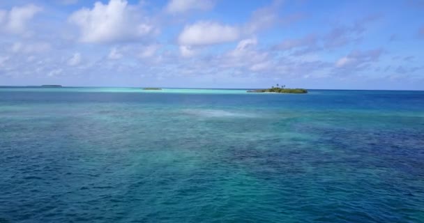 Spokojne Spokojne Morze Malowniczy Widok Morze Tropikalny Charakter Bahamów Karaibów — Wideo stockowe