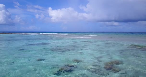 Ruhige Aussicht Auf Das Meer Tropischer Sommer Der Dominikanischen Republik — Stockvideo