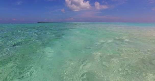 Καθαρό Διάφανο Νερό Πρωί Τροπικός Χαρακτήρας Μπαχαμών Καραϊβικής — Αρχείο Βίντεο