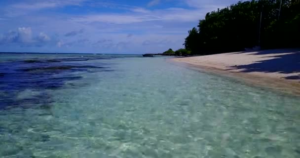 Eau Mer Cristalline Sur Île Verte Scène Vacances Été Thaïlande — Video