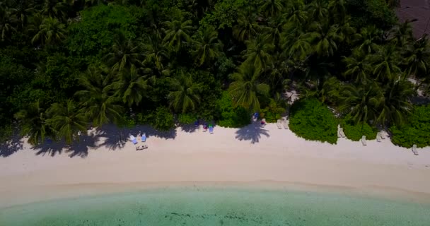 Wspaniały Widok Plażę Dron Położony Południowo Wschodniej Części Wyspy Bali — Wideo stockowe