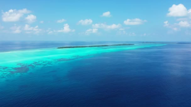 明るいターコイズブルーの海辺のエリアを持つパラダイス島 バリ島のエキゾチックな景色 インドネシア — ストック動画
