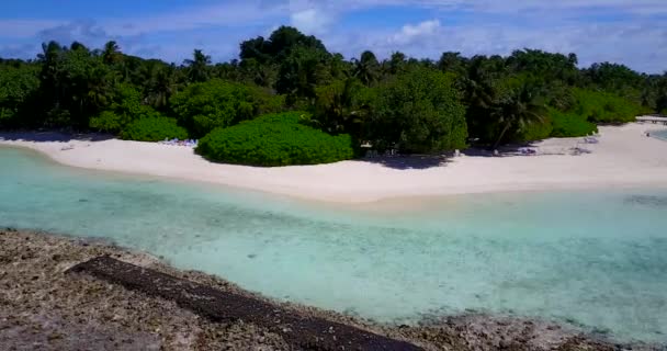 Broken Breakwater Island Shore Travel Bora Bora French Polynesia — Stock Video