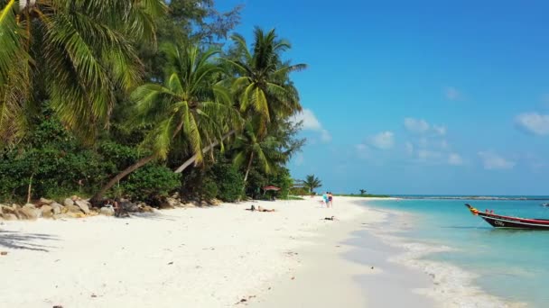 Rano Czysta Linia Brzegowa Egzotyczna Podróż Barbados Karaiby — Wideo stockowe