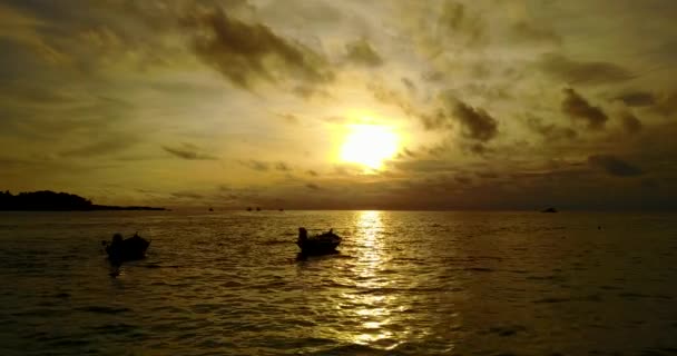 Blick Auf Den Sonnenuntergang Meer Exotischer Urlaub Der Dominikanischen Republik — Stockvideo