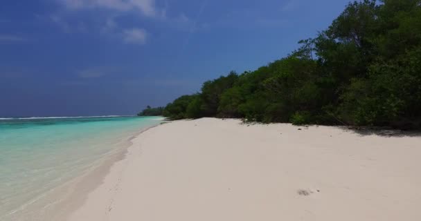 Mar Sereno Transparente Durante Día Vacaciones Tropicales Bahamas Caribe — Vídeos de Stock