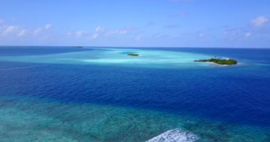 Doğal sakin deniz manzarası. Endonezya, Bali 'de tropikal tatilin tadını çıkarıyorum..