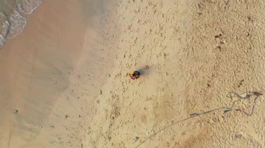 Maldivler 'deki okyanus sahilindeki balıkçı manzarası