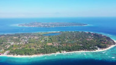 Bora Bora 'nın egzotik doğası, Fransız Polinezyası. 