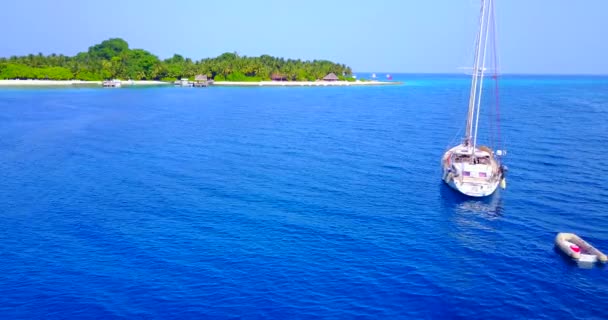 活泼的蓝色白天海景 马来西亚 亚洲的热带性质 — 图库视频影像