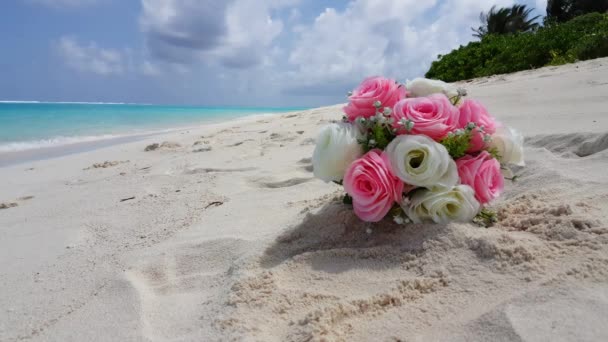 Bukiet Ślubny Plaży Letni Raj Jamajce Karaiby — Wideo stockowe