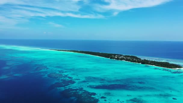 Wibrujące Turkusowe Morze Widziane Drona Przyroda Dominikany Karaiby — Wideo stockowe